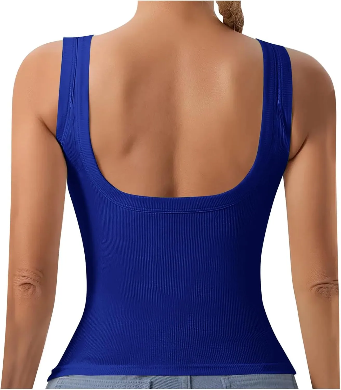 Tank Top with Built in Bra for Women Padded Sleeveless Camisole Tops 2025 Basic Sport Cami Tops Undershirts