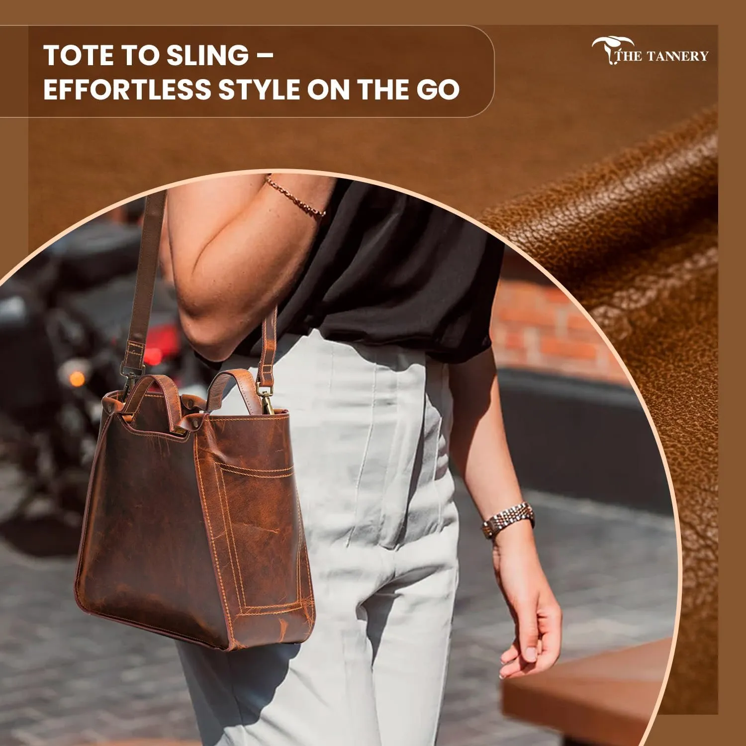 Tannery Genuine Full Grain Leather Shoulder Tote Bag for Women Large Handbag Ladies Purse Adjustable Strap Satchel Travel Bag