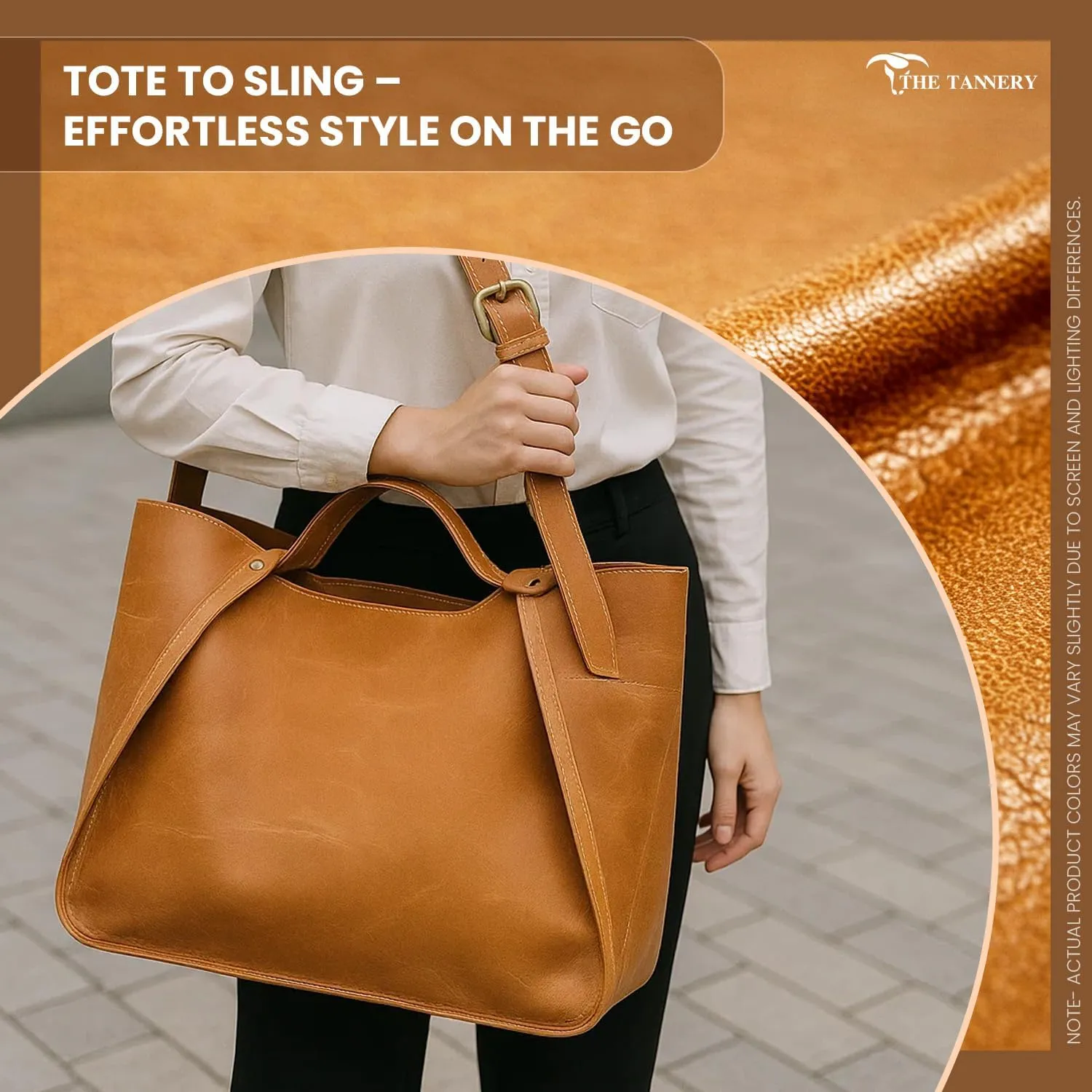 Tannery Genuine Full Grain Leather Shoulder Tote Bag for Women Large Handbag Ladies Purse Adjustable Strap Satchel Travel Bag