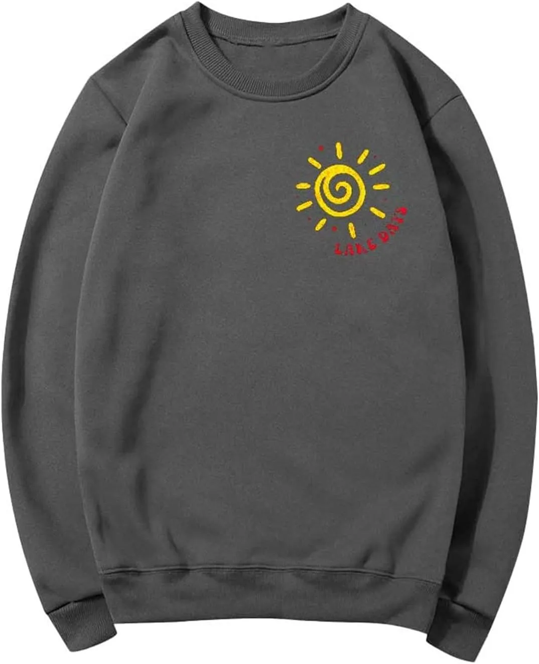 Teen Girls Preppy Sweatshirts Fashion Solid Cute Graphic Long Sleeve Crewneck Pullovers Fall Hoodless Loose Hoodie