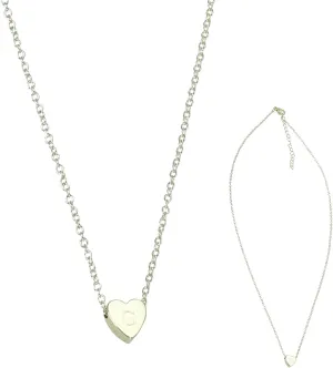 Tiny Gold Initial Heart Necklaces,Gold Plated Sterling Silver Initial Letter Pendant Choker Chain Trendy Jewelry Gifts for Women
