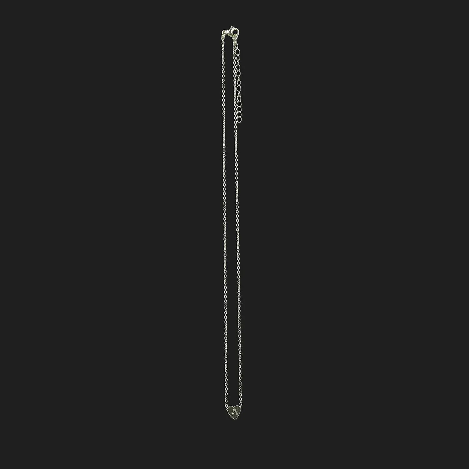 Tiny Gold Initial Heart Necklaces,Gold Plated Sterling Silver Initial Letter Pendant Choker Chain Trendy Jewelry Gifts for Women