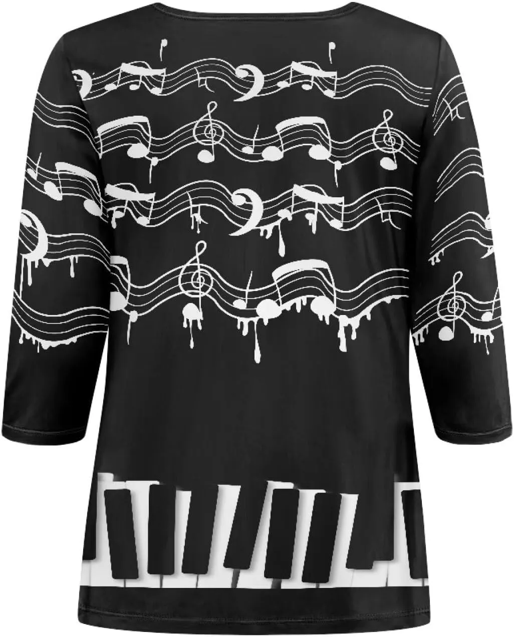 TODIYADDU Womens 3/4 Sleeve Tops with Exquisite Prints Long Sleeve T-Shirts Casual Tunic Tops Trendy Blouse for Girls Clothes