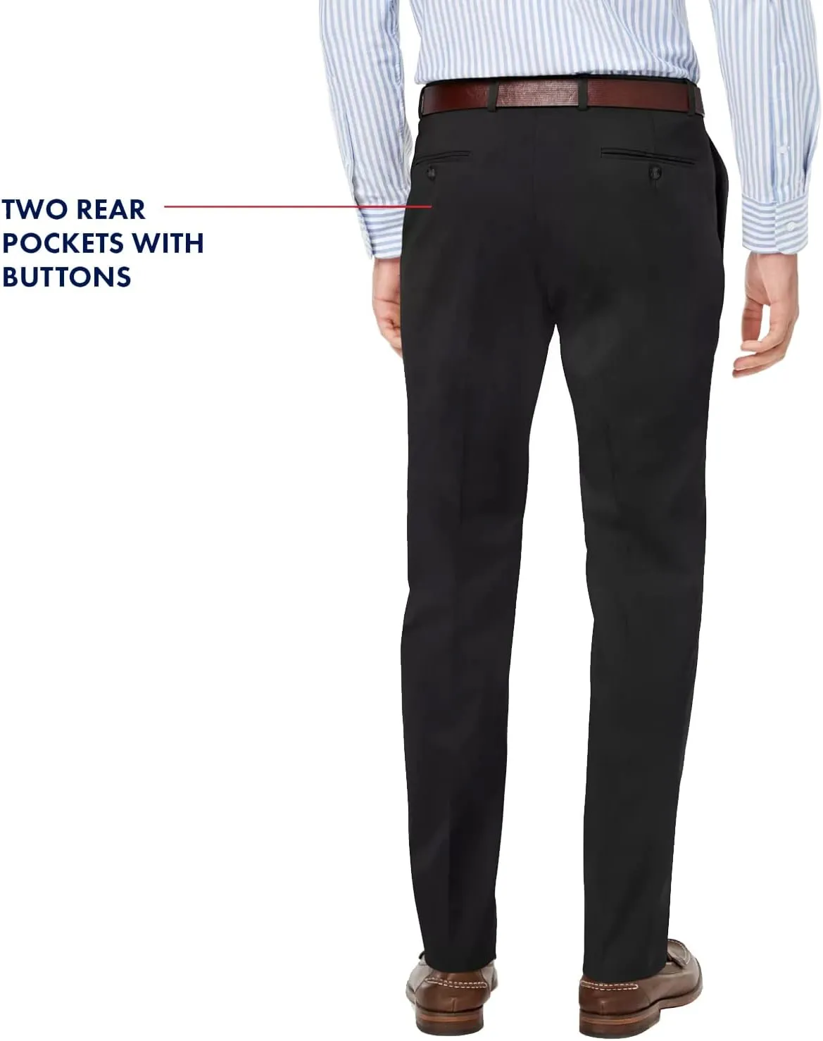 Tommy Hilfiger Men's Classic Stretch Chino Pants  Modern Fit, Wrinkle & Water-Resistant, Versatile & Comfortable