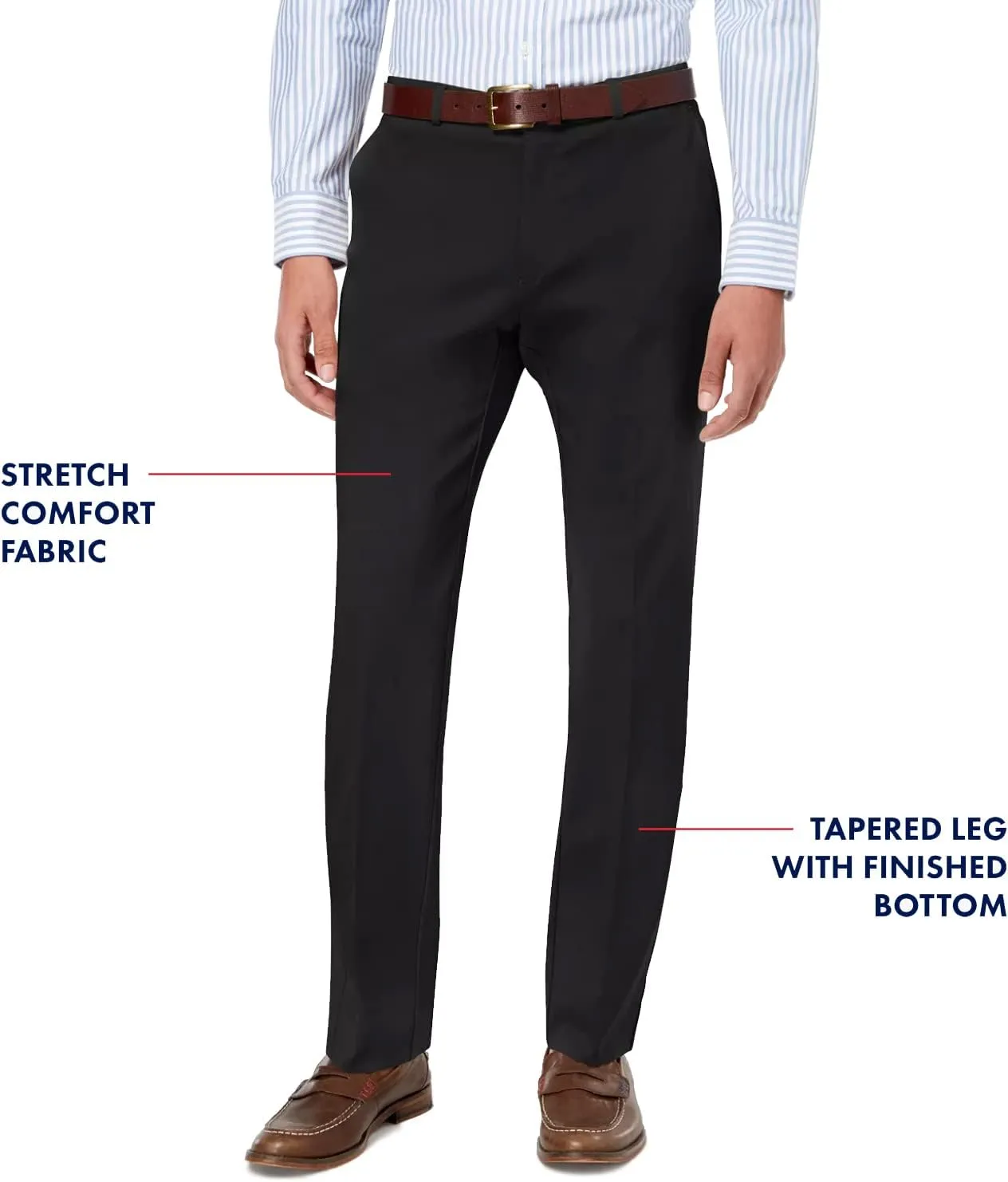 Tommy Hilfiger Men's Classic Stretch Chino Pants  Modern Fit, Wrinkle & Water-Resistant, Versatile & Comfortable