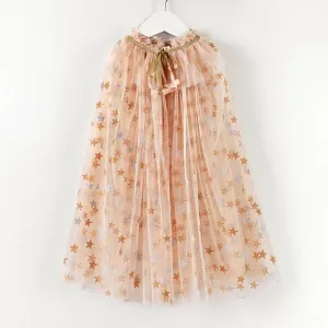TPMG Princess Fairy Tulle Cape for Little Girls Halloween Costume with Dress Up Accessories Tiara Crown Wand Gloves