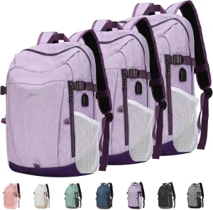 Travel Backpack for Women & Men, Lightweight Backpacks with USB Charging Port in 3 Size, TSA 13.5/15.6/17.3 inch Laptop Backpack, Casual Hiking Daypack for Camping Weekender Business Outdoor