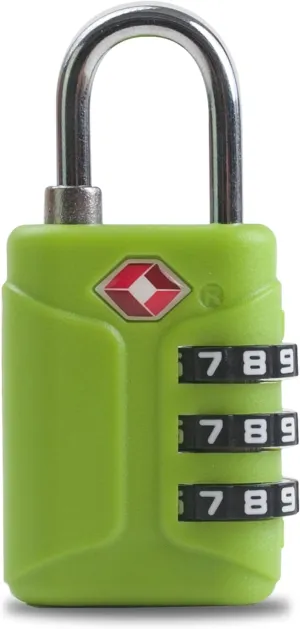 TSA Locks for Luggage, Small Combo Lock for Suitcase, 4 Digit Combination Lock for Outdoor, Gym Locker, Cabinet, Gun Case, Travel Safe Padlock with Code for Backpack, Bag Zipper (Green)