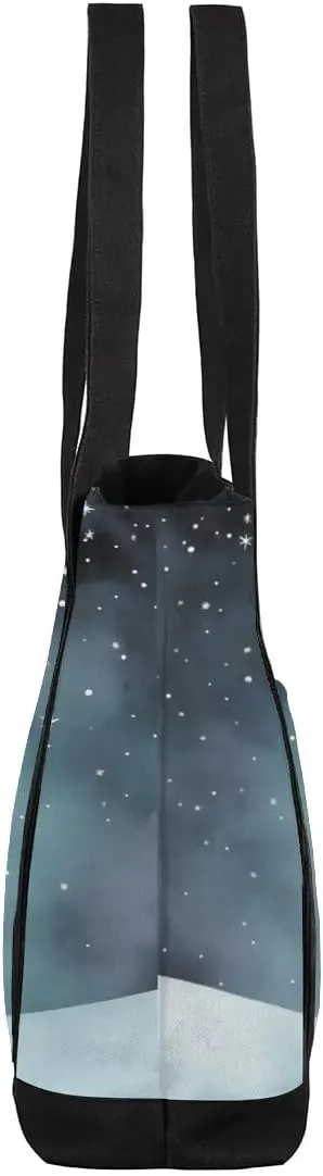 Types of Birds Stylish Canvas Tote Bag with an External Pocket Top Zipper Closure Tote Bag for Women