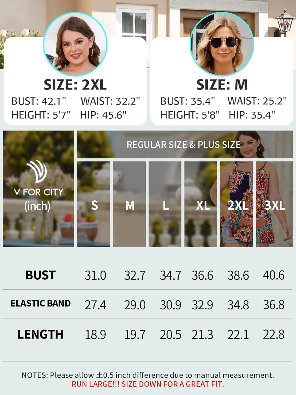 V FOR CITY Camisole Top for Women with Built in Bra Adjustable Strap Tank Top Summer Loose Fit Cami Shirt S-3XL