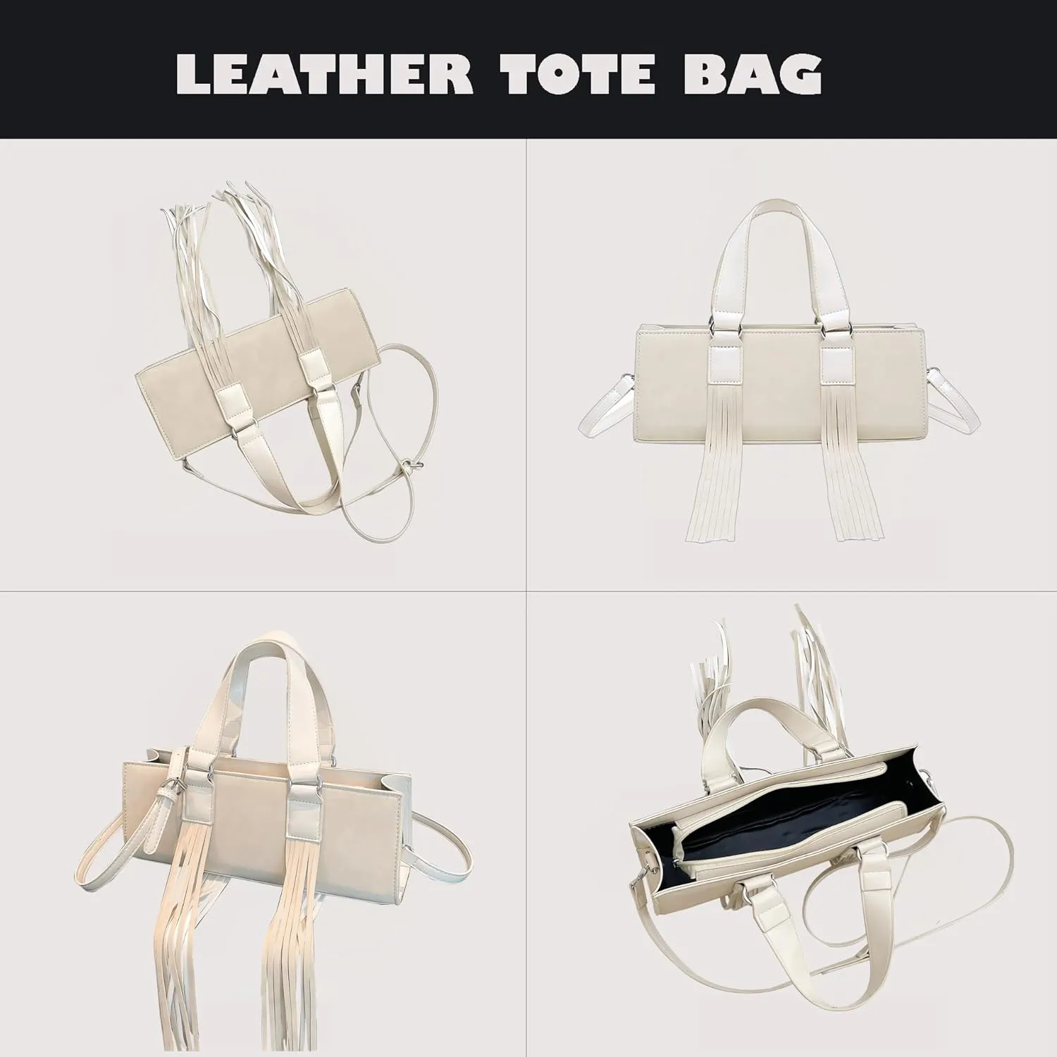 Vegan Leather Tote Bag for Women, Designer Work Purse with Gold Chain Strap & Zipper