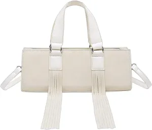 Vegan Leather Tote Bag for Women, Designer Work Purse with Gold Chain Strap & Zipper