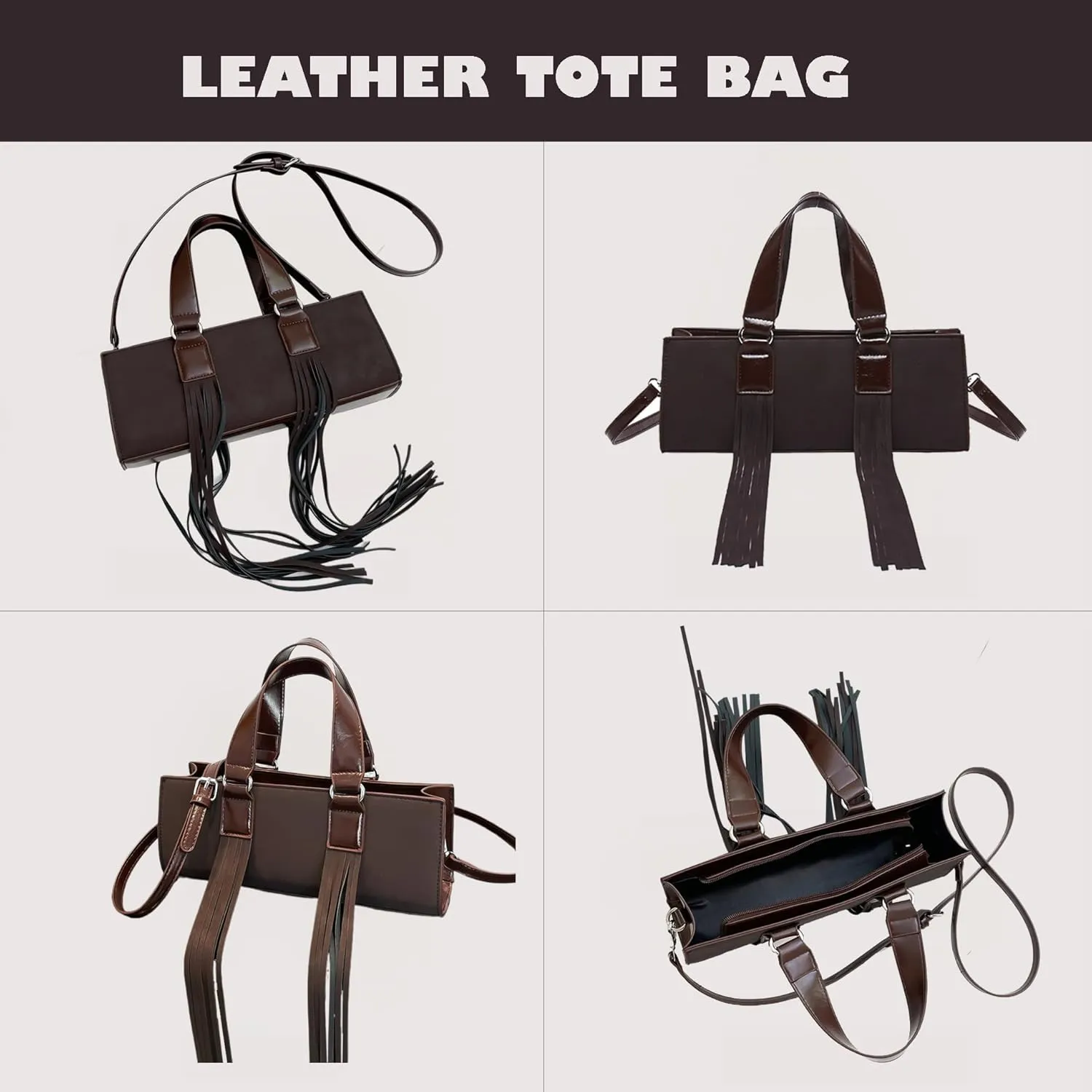 Vegan Leather Tote Bag for Women, Designer Work Purse with Gold Chain Strap & Zipper