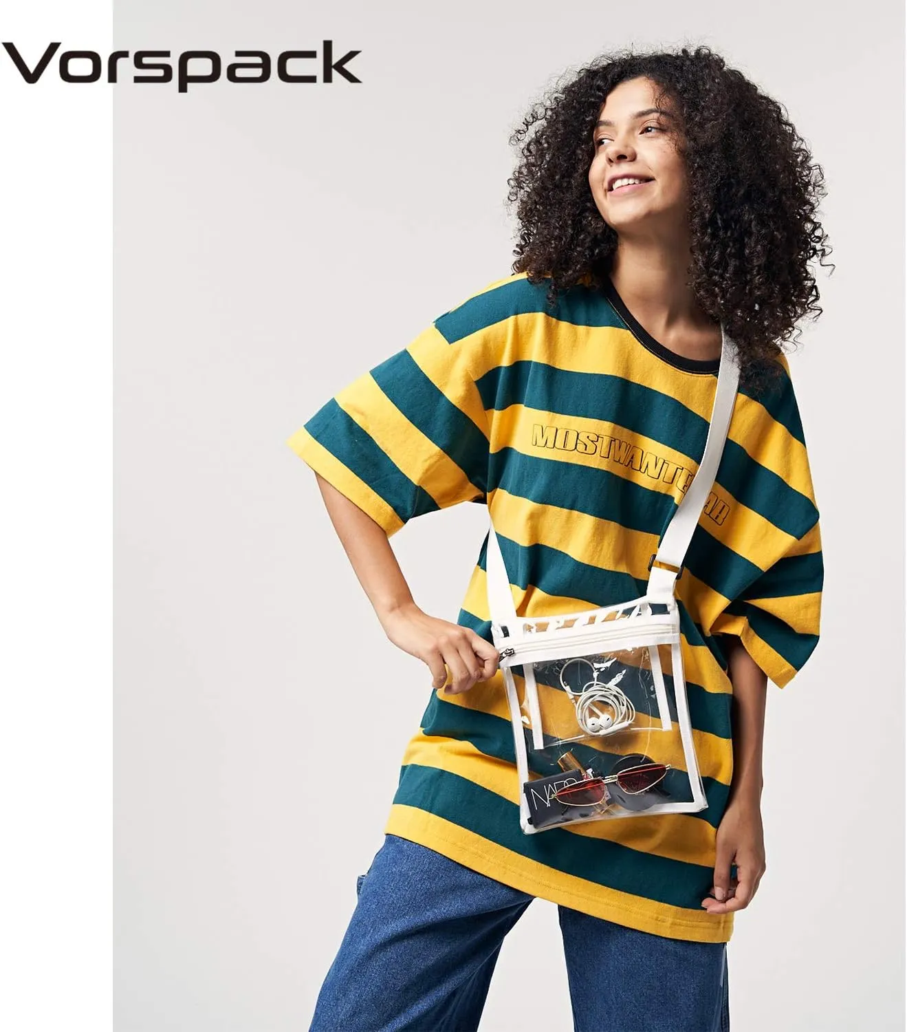 Vorspack Stadium Approved Clear Purse - TPU Crossbody Bag for Women - Concert