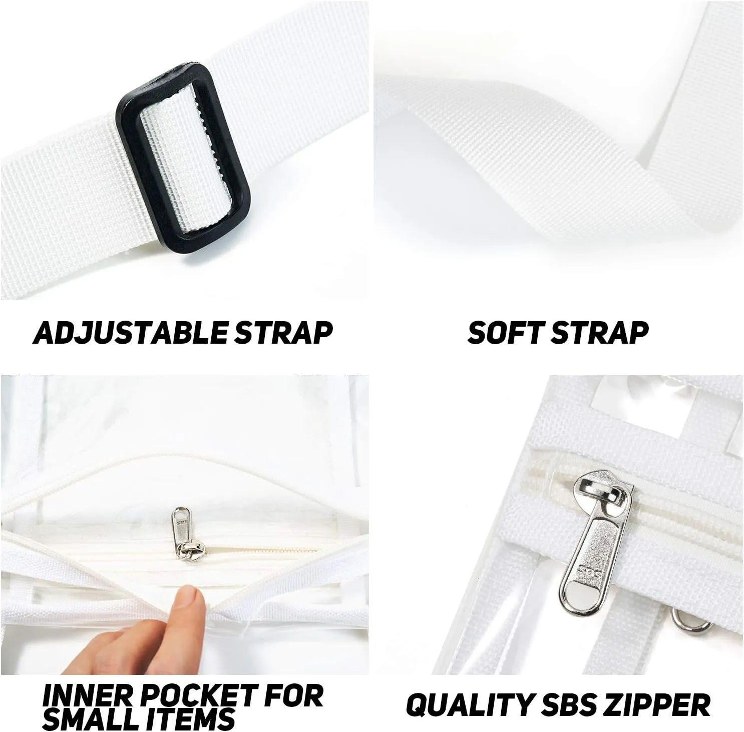Vorspack Stadium Approved Clear Purse - TPU Crossbody Bag for Women - Concert