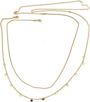 Waist Chains Beach, Sequins Adjustable Dainty Waist Chains for Women, Silver/Gold Body Chains Waist