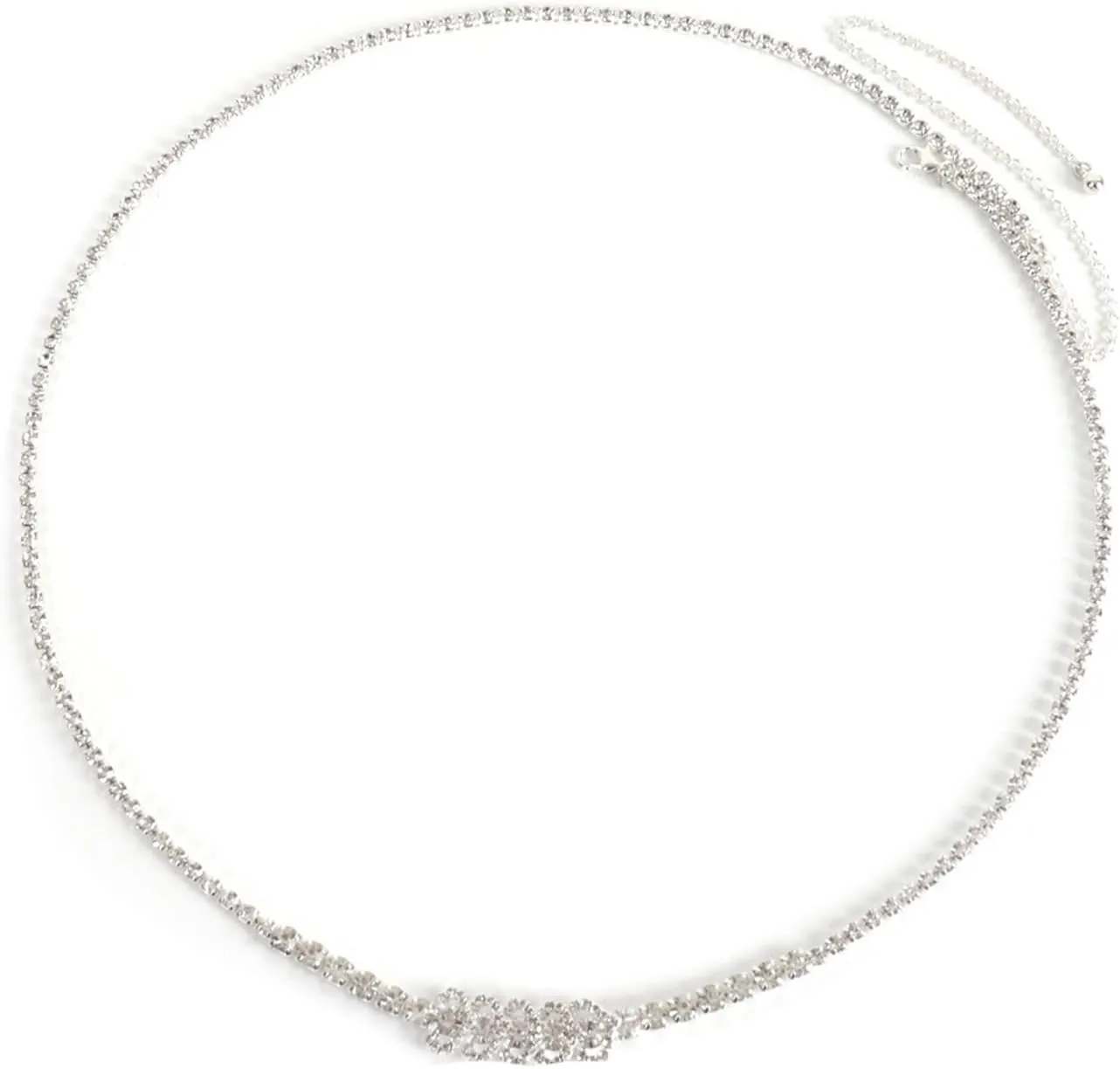Waist Jewelry Chains, Heart Cubic Zirconia Adjustable Belly Chains for Women, Silver/Gold Body Chains Punk