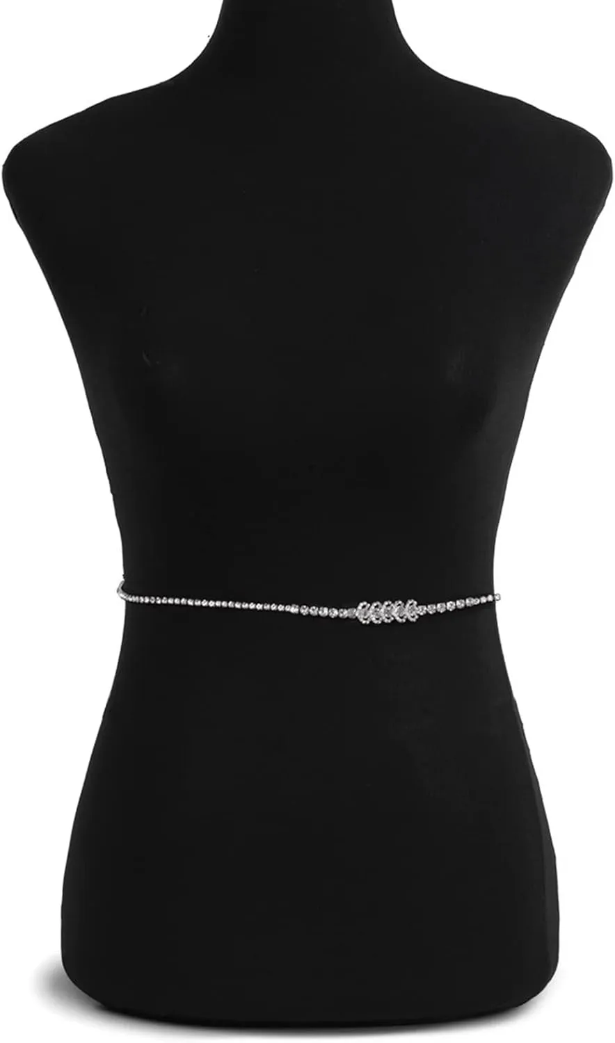 Waist Jewelry Chains, Heart Cubic Zirconia Adjustable Belly Chains for Women, Silver/Gold Body Chains Punk