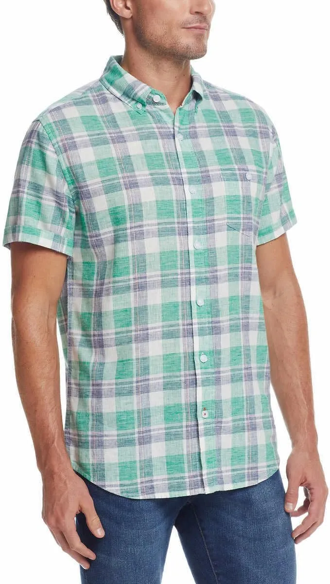 Weatherproof Vintage Mens Short Sleeve Woven Shirt