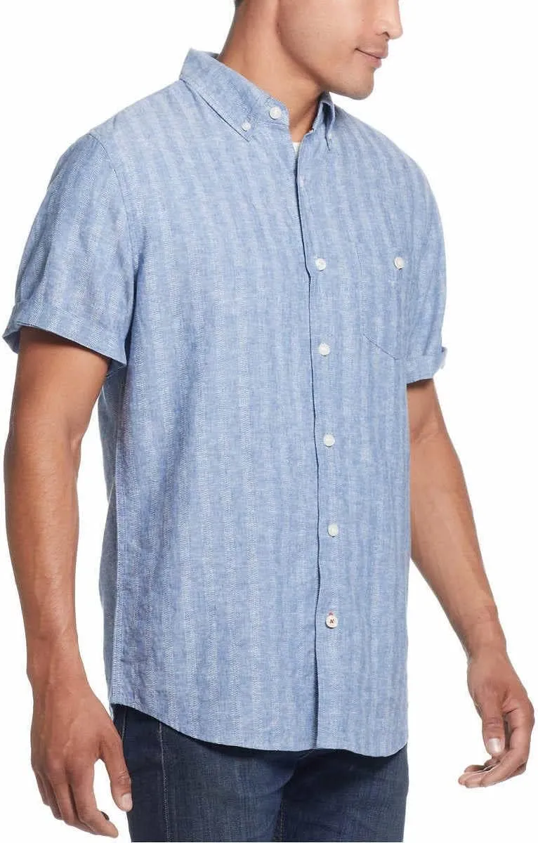 Weatherproof Vintage Mens Short Sleeve Woven Shirt