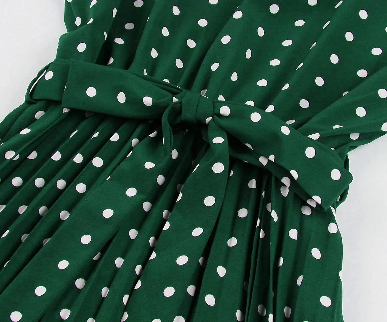 Wellwits Women's Cap Sleeves Pleated 40s 50s Vintage Dress
