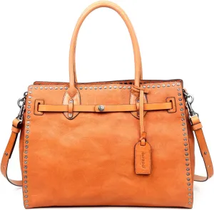 Westland Satchel Bag | Retro Vintage, Western Style | Genuine Leather, Cotton Lining, Luxurious Feel