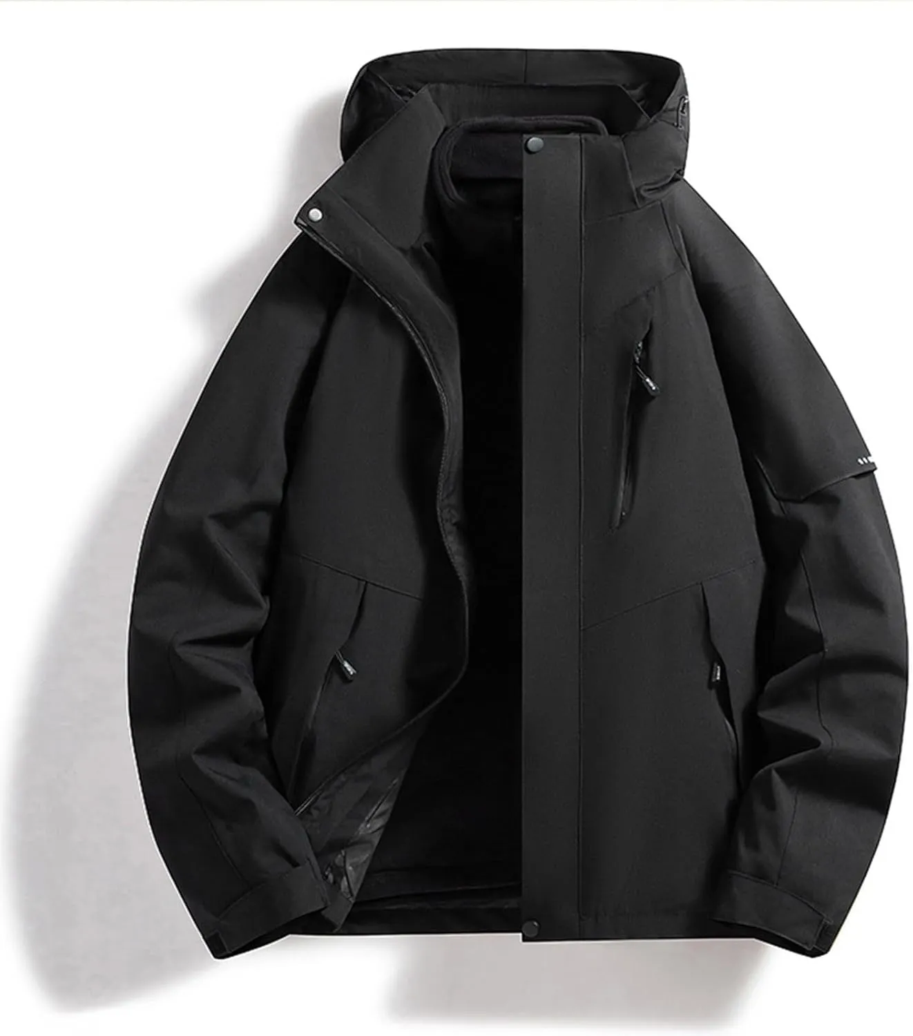 Winter Jackets for Women 2024 Fashion Solid Hiking Coats Long Sleeve Baggy Puffer Jacket with Pockets Outdoor