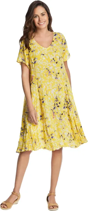 Woman Within Women's Plus Size Short Crinkle Dress