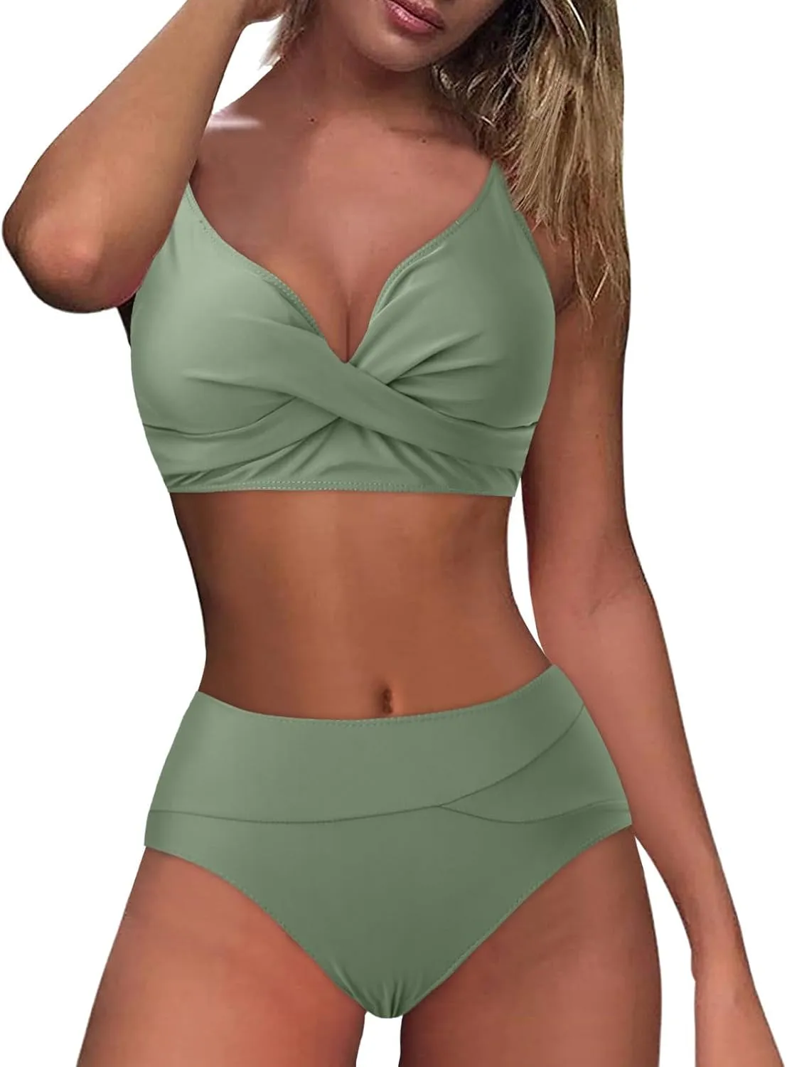 Women Bikini Set Sexy High Waisted Bathing Suits Two Piece Swimsuits 2 Piece Slimming Bathing Swim Suits Swimwear Set