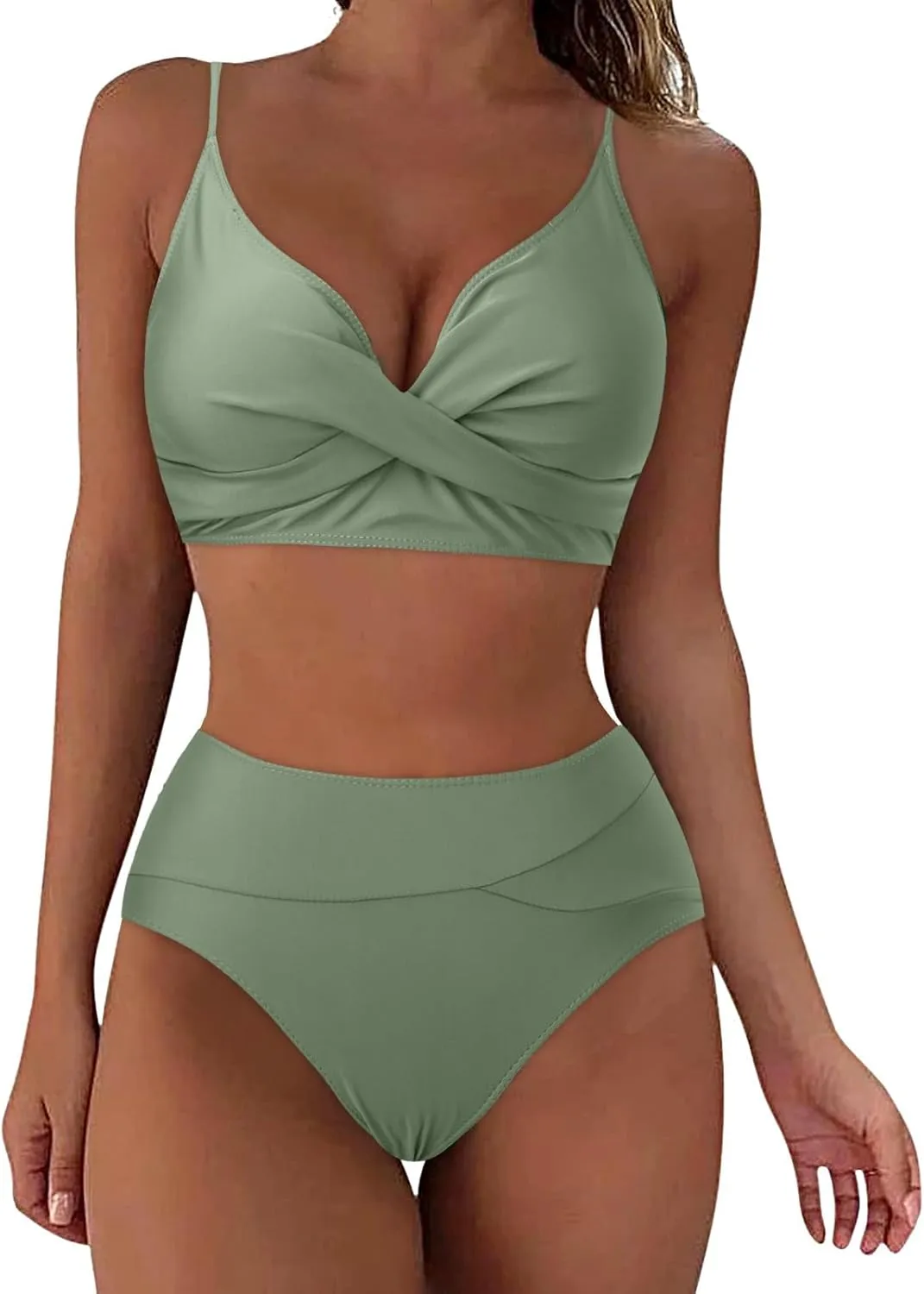 Women Bikini Set Sexy High Waisted Bathing Suits Two Piece Swimsuits 2 Piece Slimming Bathing Swim Suits Swimwear Set