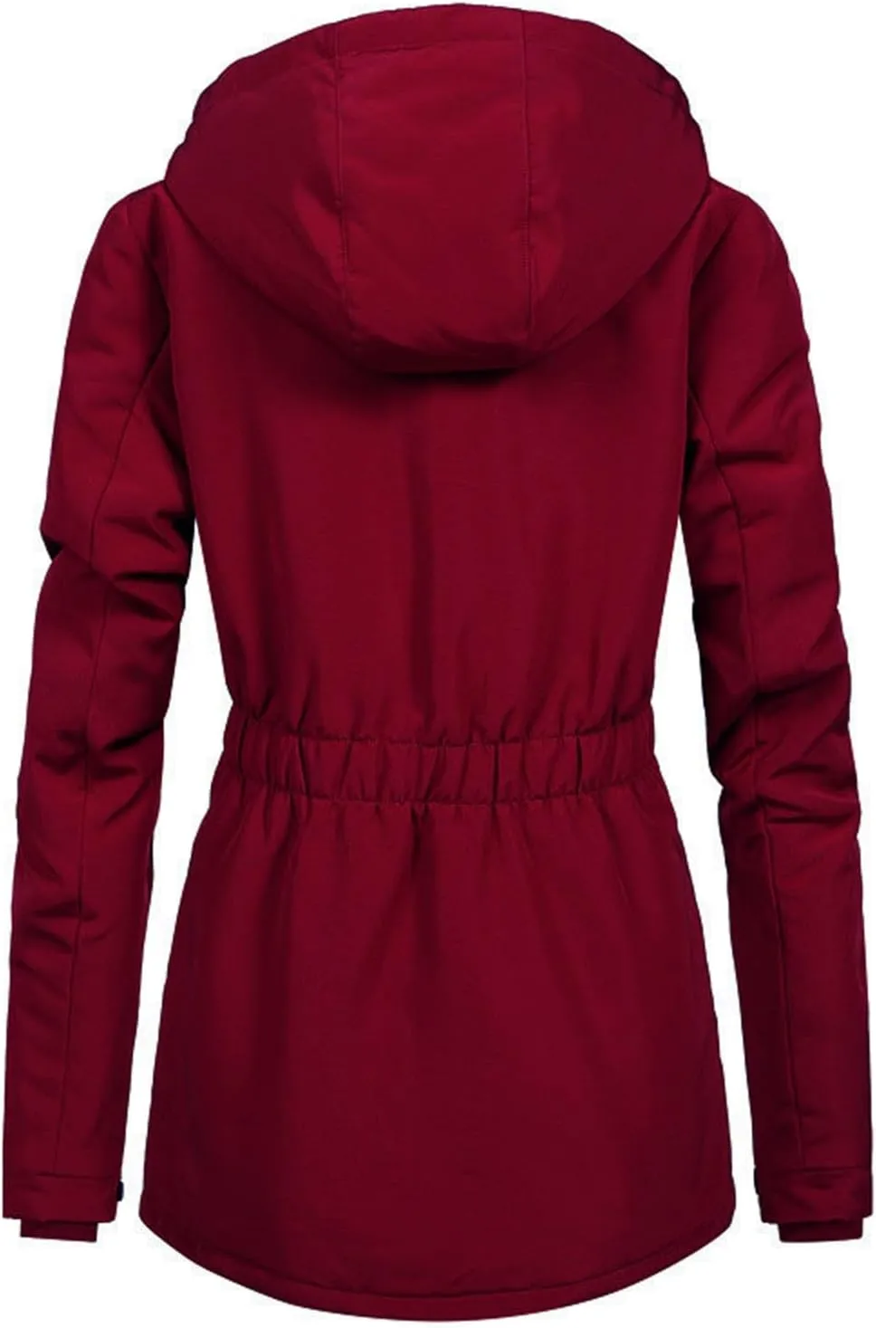 Women Faux Fur Hooded Parka Coats 2024 Winter Fleece Sherpa Lined Mid Length Jacket Outwear Windproof Warm Jackets