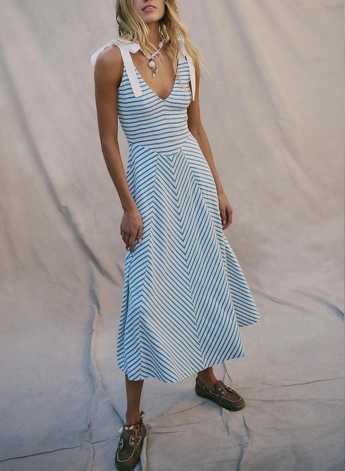 Women Summer Colorful Striped Maxi Cami Dress Spaghetti Strap Boho Long Flowy Sun Dresses A Line Beach Sundresses
