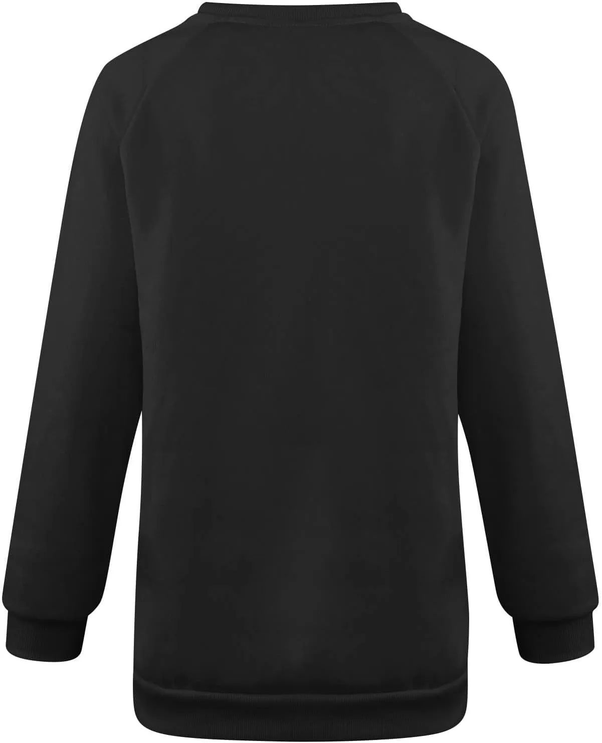 Women's Basic Hoddies Solid Color Cute Printed Loose Comfy Round Neck Long Sleeve Pullover Tunics Outdoor Running Tops