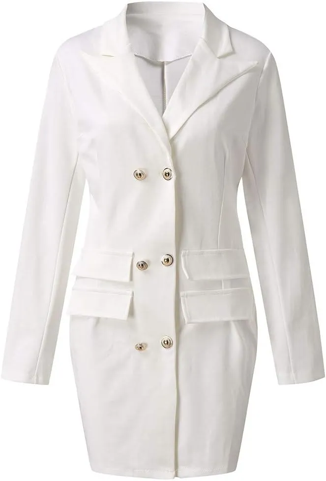 Womens Blazer Open Front Sexy Elegant Formal Suit Jackets Dress for Work Office Business Coat Foreign Jackets