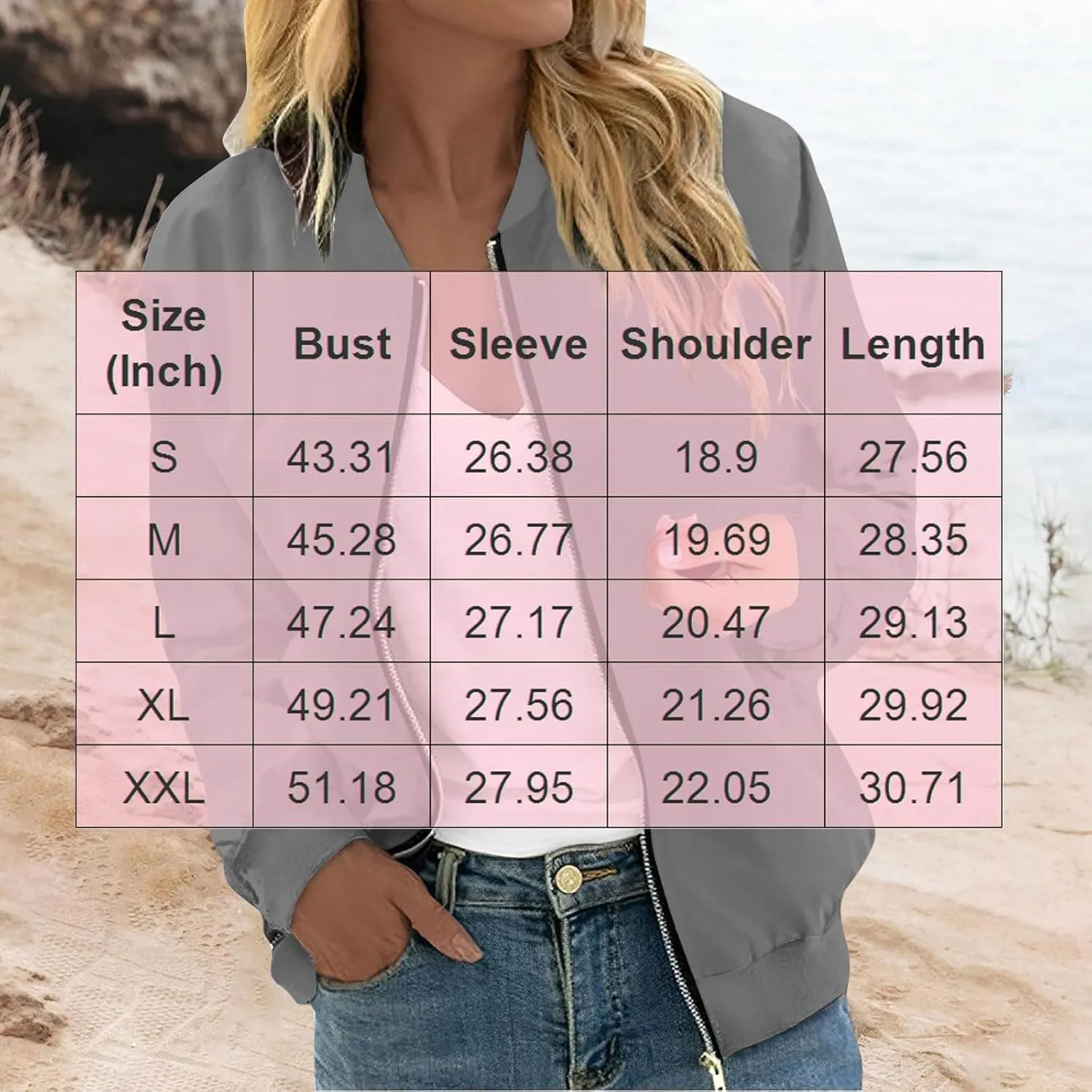 Women's Casual Floral Zip Up Bomber Jacket Spring Long Sleeve Coat Stand Collar Lightweight Short Outwear Tops