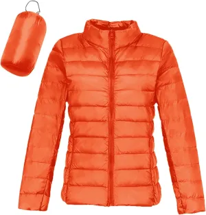 Womens Down Jacket Lightweight Windproof Slim Fit Cropped Bomber Jackets Winter Trendy Thermal Puffer Quilted Coats