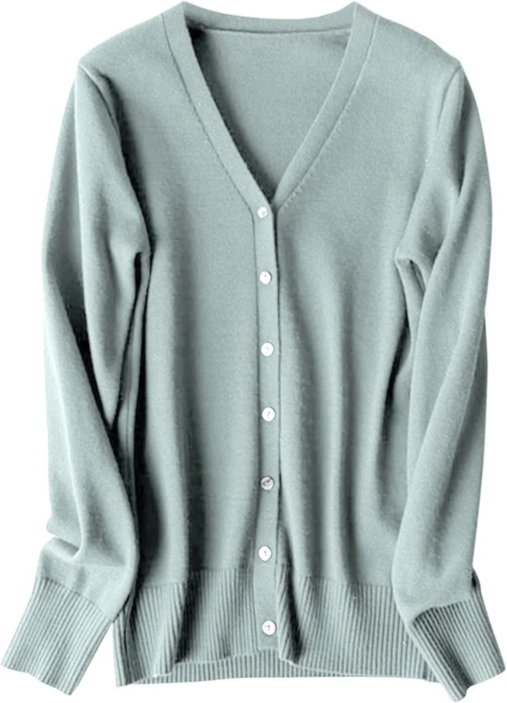 Women's Elegant Cardigan Crochet Knit Solid Color V Neck Button Fly Long Sleeve Tops Autumn Going Out Commute Sweater