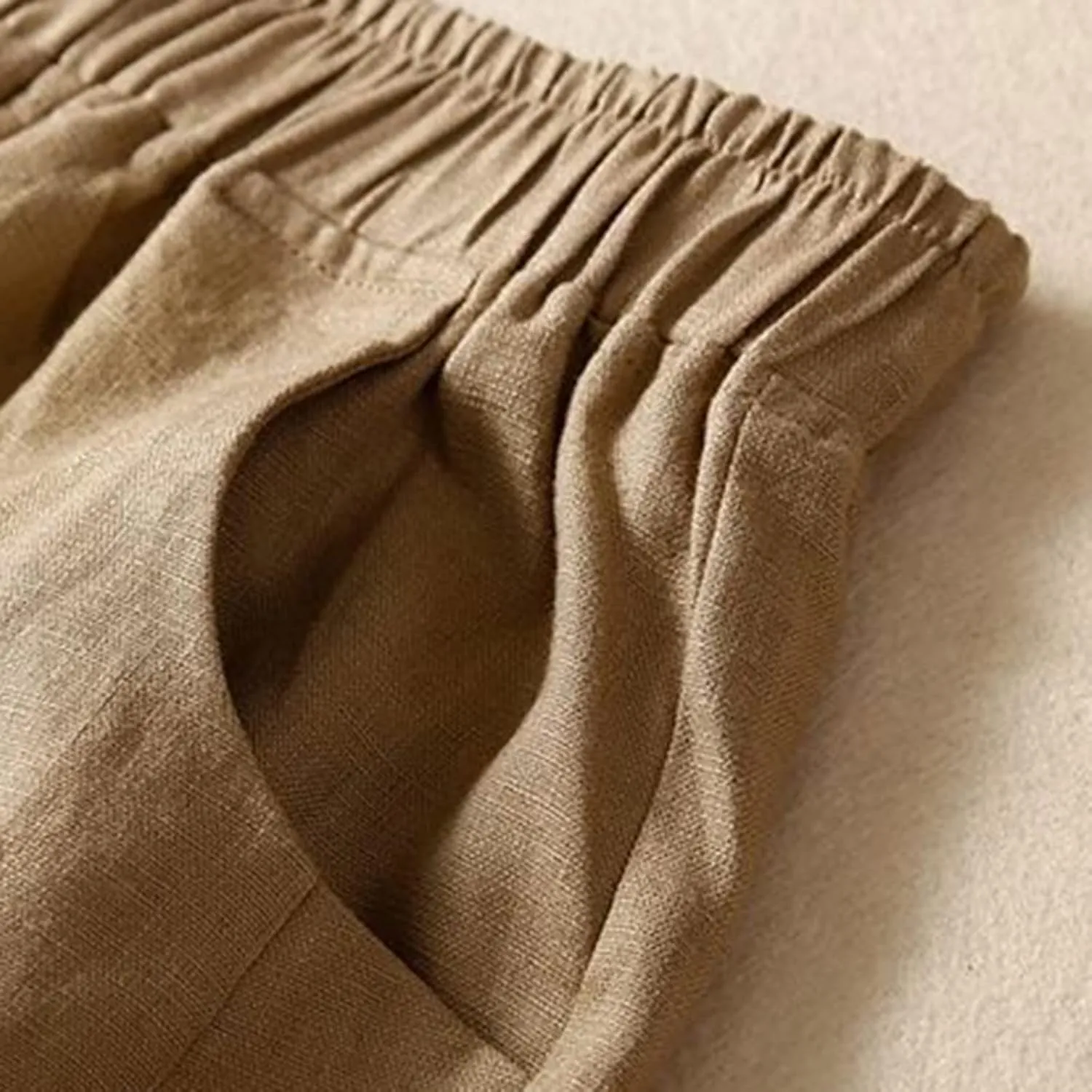 Women's High Waisted Running Shorts Casual Elastic Athletic Shorts Hiking Cargo Shorts Quick Dry Linen Workout Shorts