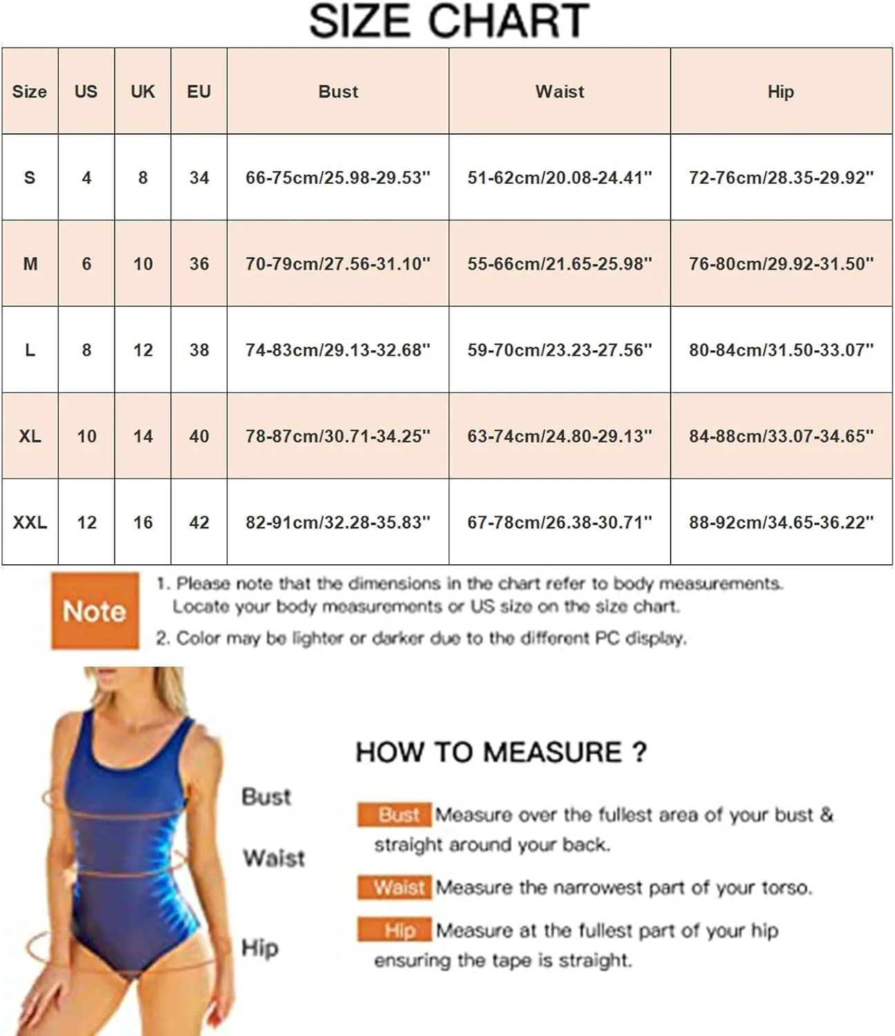 Women's One Piece Swimsuit Sexy Tummy Control Swimwear V Neck Halter Push Up Full Coverage Bathing Suits