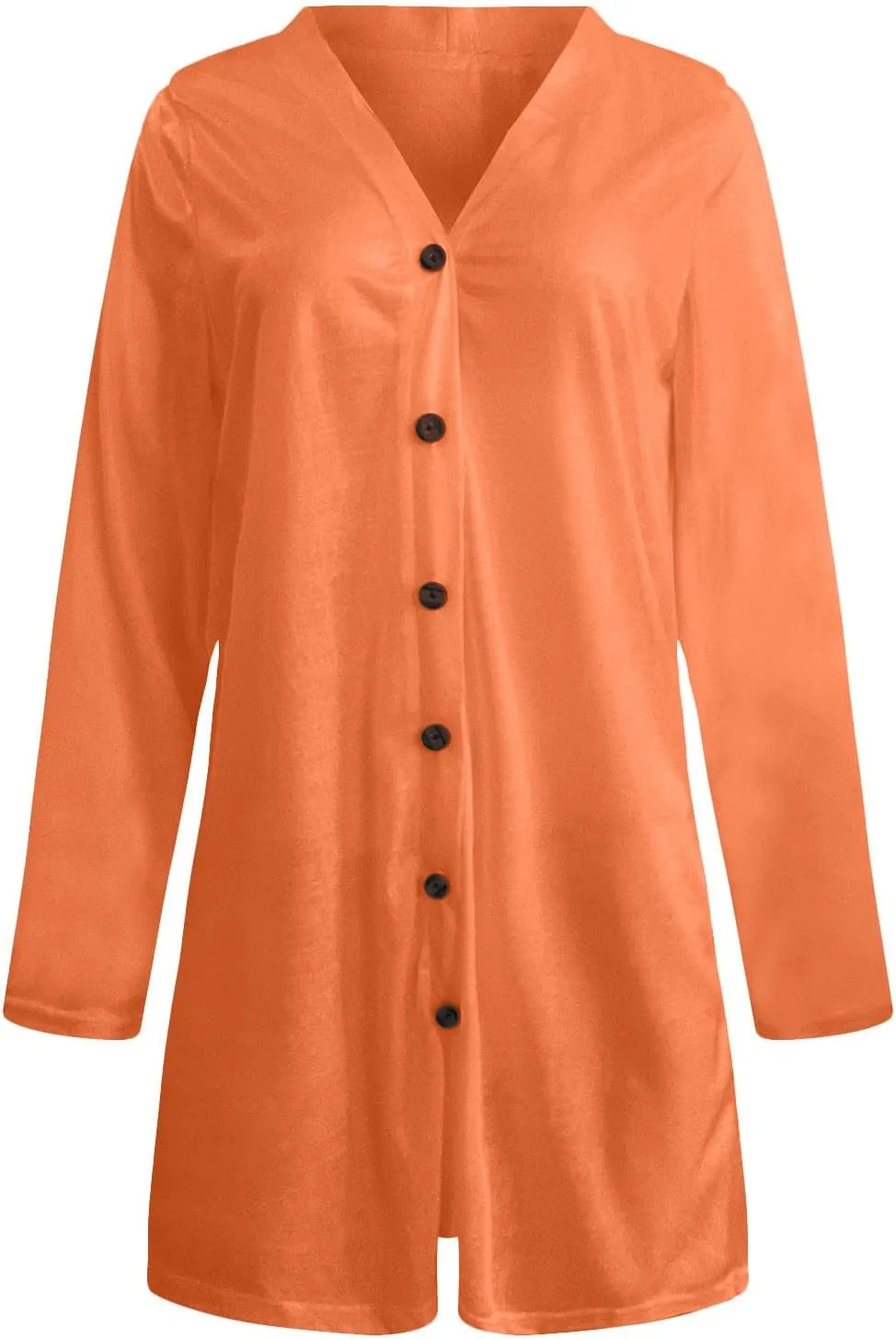 Womens Quilted Jacket Oversized Long Sleeve Cardigan Jackets Casual Lightweight Button Winter Coat Outdoor