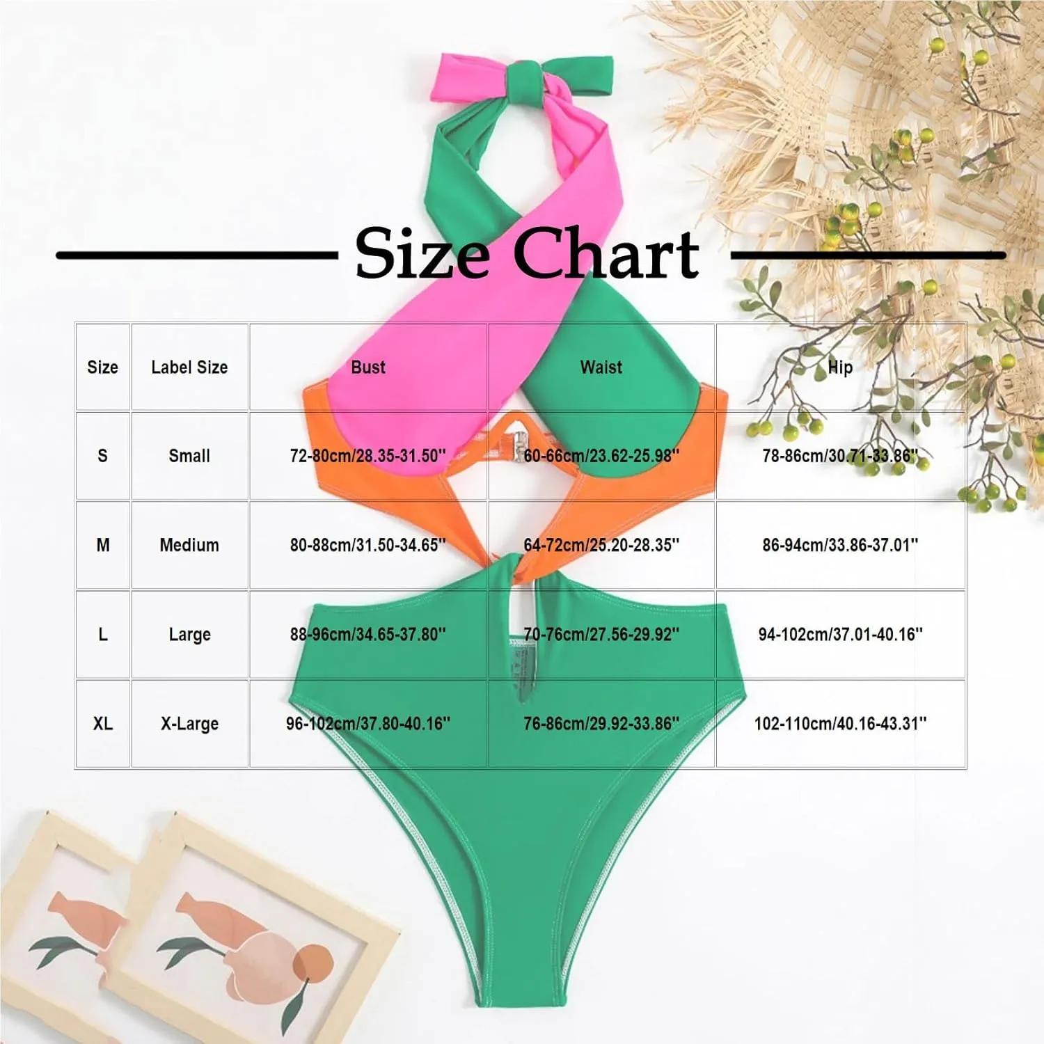 Womens Sexy One Piece Swimsuit Cut Out Criss Cross Bathing Suit Thong Monokini Colorblock Underwire Halter Swimwear