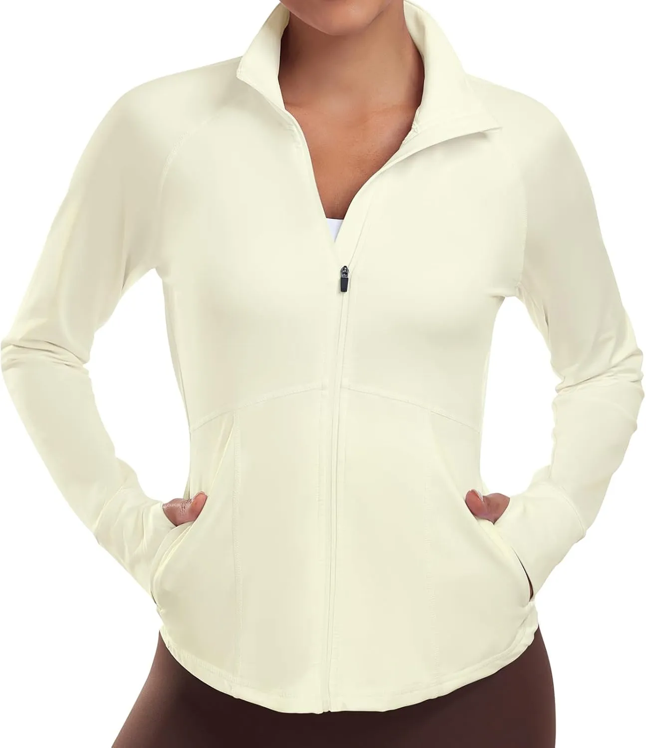 Workout Jackets for Women Zip Up Running Jackets Lightweight Sport Gym Yoga Athletic Clothes Slim Fit