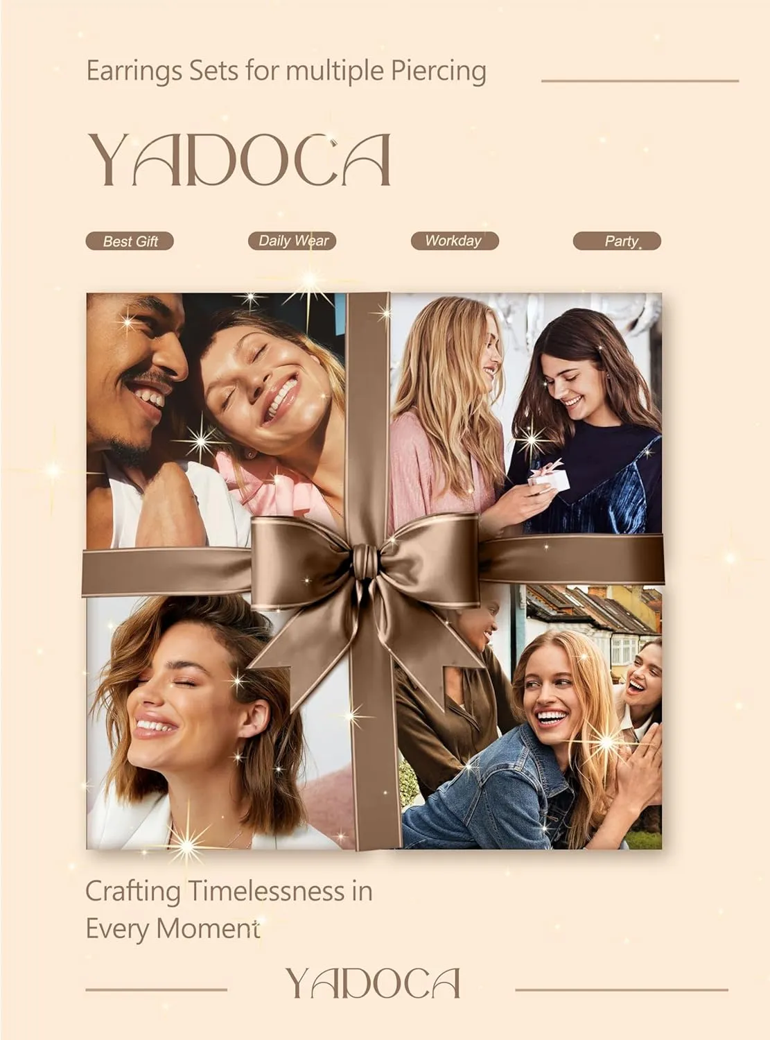 YADOCA Hypoallergenic Surgical Steel Earrings 14K Gold Flat Back Earrings for Women Trendy 316L Stainless Steel Flatback Stud Earring Sets for Multiple Piercing Small Cartilage Hoop Earring Stacks