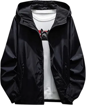 Ymosrh Men's Work Jackets Water Resistant Running Hiking Fishing Rain Coats Jacket Windbreaker Coats Outwear