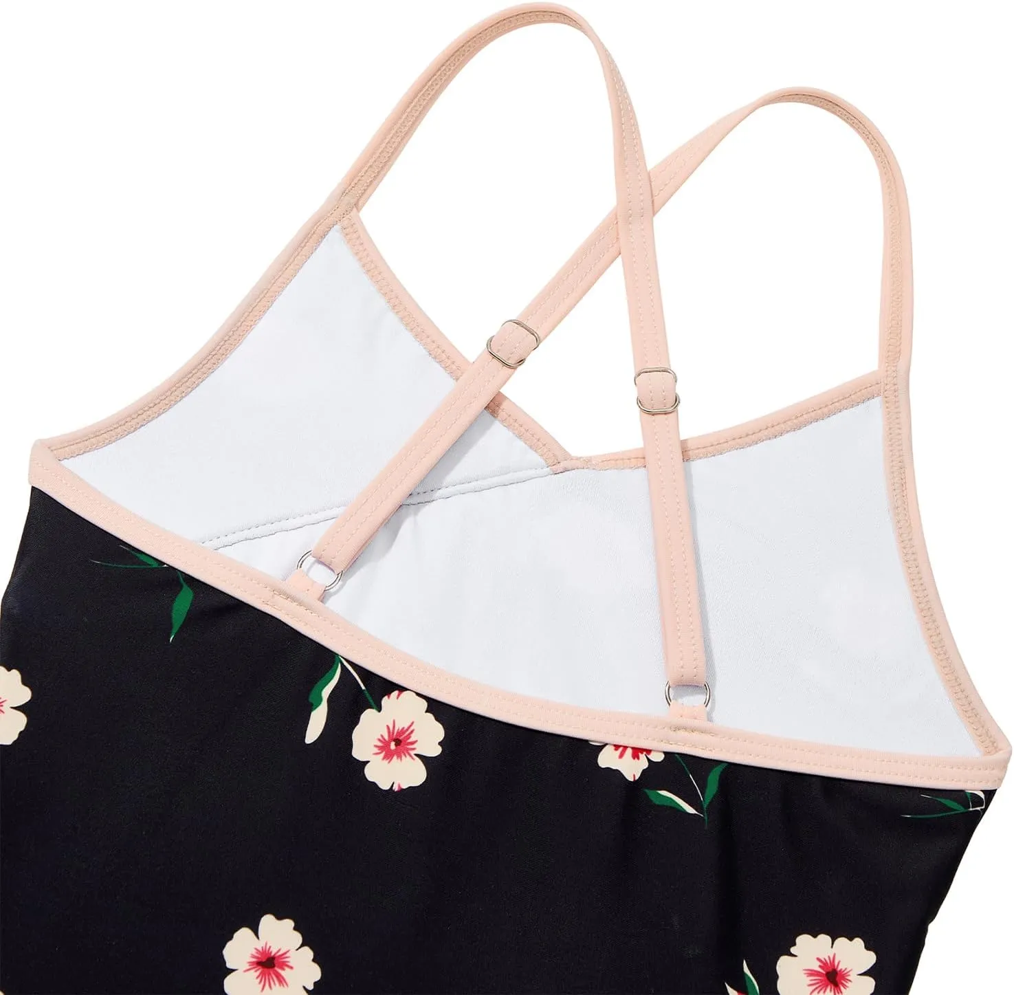 Zando Toddler Swimsuit One Piece Swimsuit Girls Sleeveless Cute Swimwear Quick Dry Bathing Suits Summer Beach Wear 2-10 Years