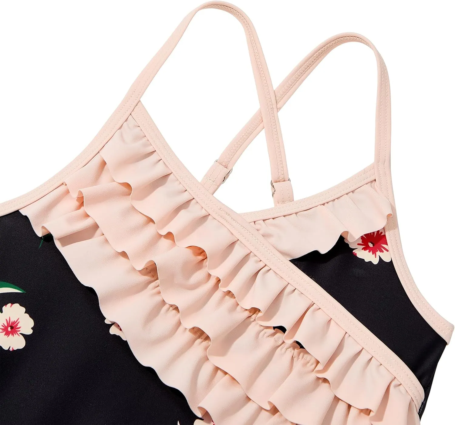 Zando Toddler Swimsuit One Piece Swimsuit Girls Sleeveless Cute Swimwear Quick Dry Bathing Suits Summer Beach Wear 2-10 Years