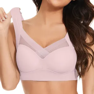 Zen Chic Bras for Women Seamless Wireless Lysine Charm Anti Sagging Bras Push Up Thin Posture Correcting Gathering Bralettes