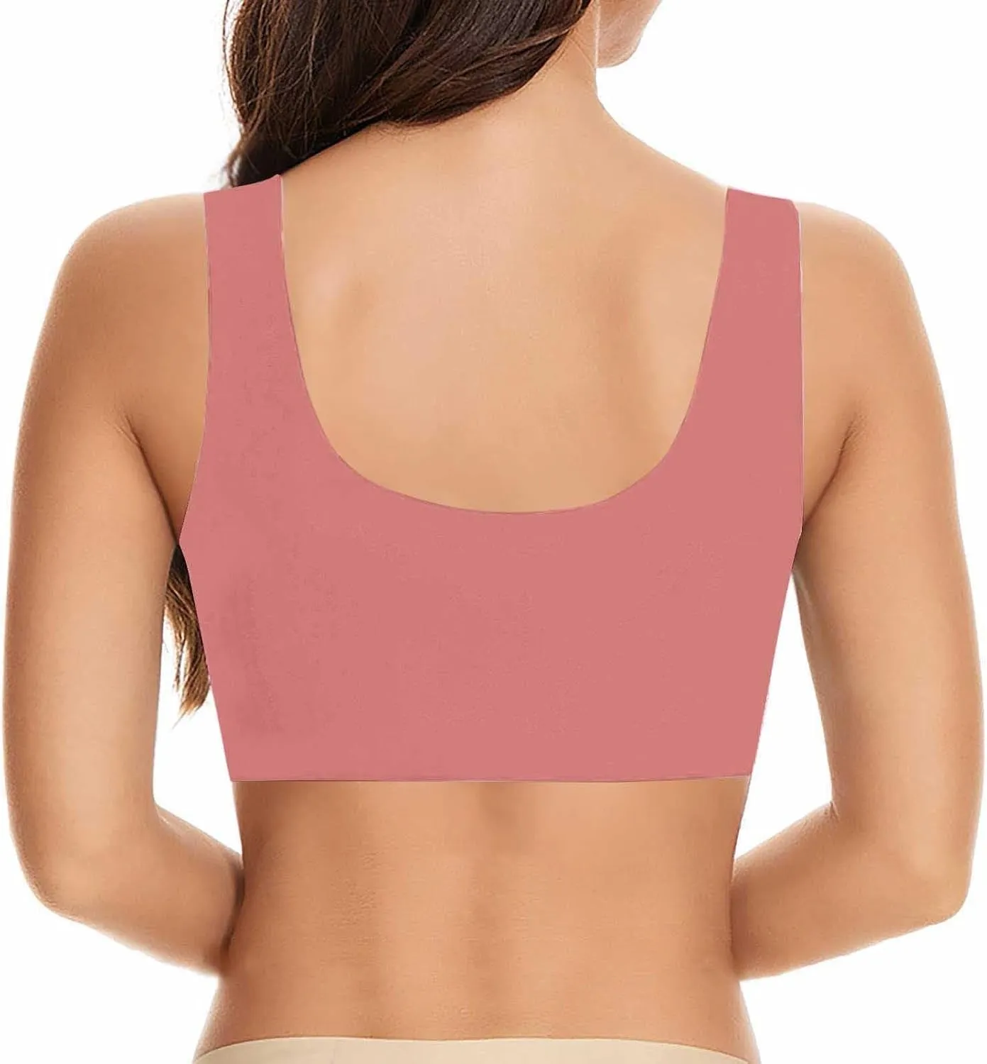 Zenchic Bras for Women, Bras for Senior,No Underwire Seamless Mesh Ice Silk Push Up Comfort Bra for Older Women